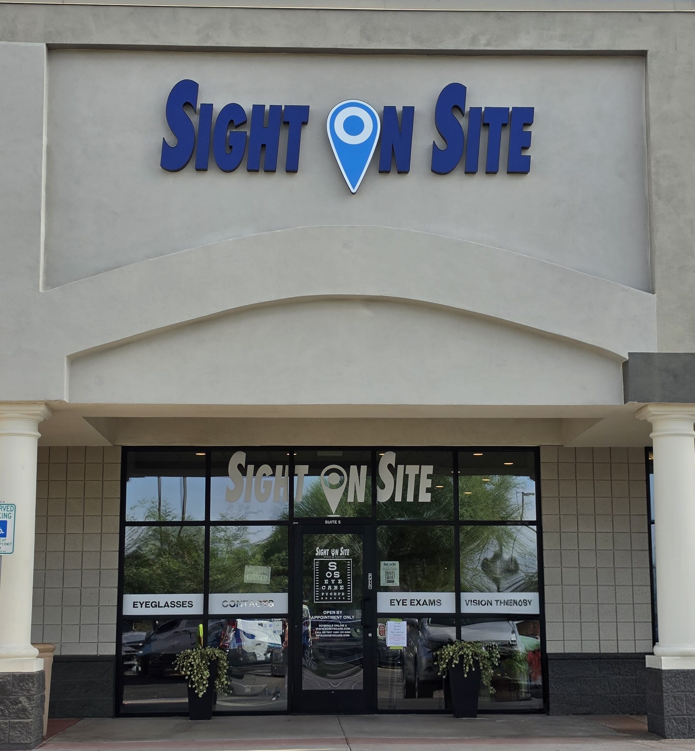 Sight On Site Eye Care storefront at 950 E Pecos Road in Chandler, Arizona